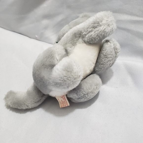 Vintage Russ Luv Pets Kitten Cat Gray White 8" Blue Eyes Pink Nose Plaid Bow - Picture 3 of 7